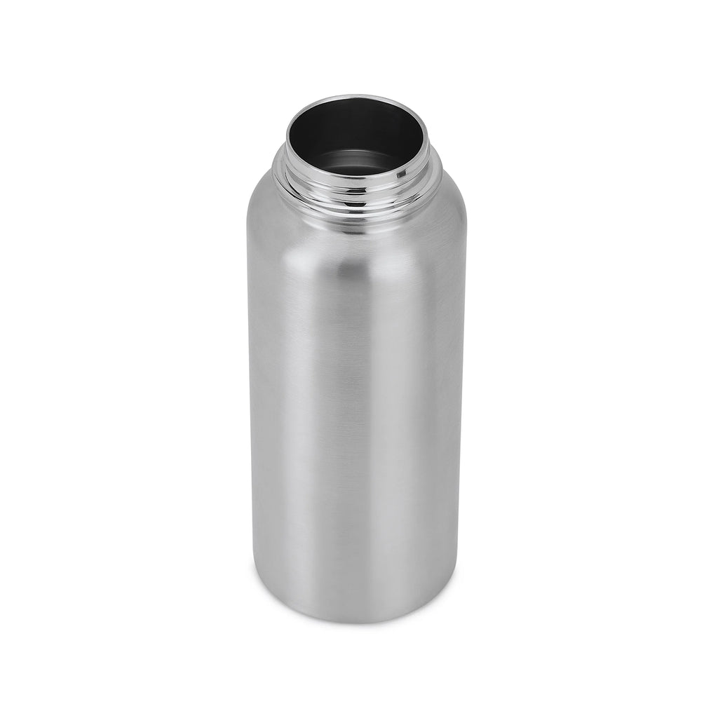 Silver 32 oz Vacuum-Insulated Water Bottle with 2 Lids S5609