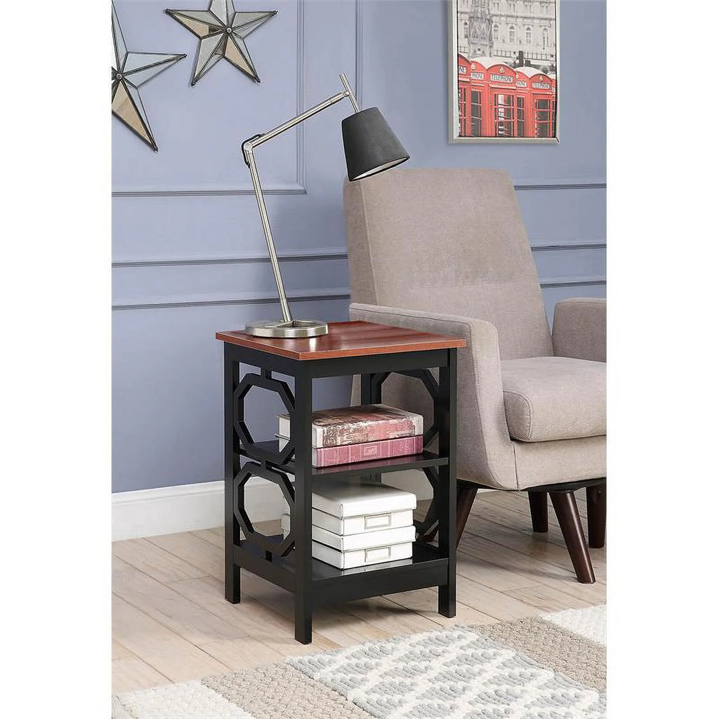 Cherry and Black Wood End Table H76307