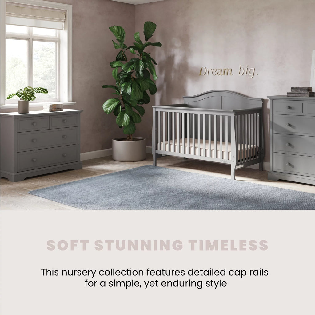 Cool Gray 4-in-1 Convertible Baby Crib Z2132