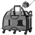Pet Carrier with Removable Wheels and Double Telescopic Handle D8188