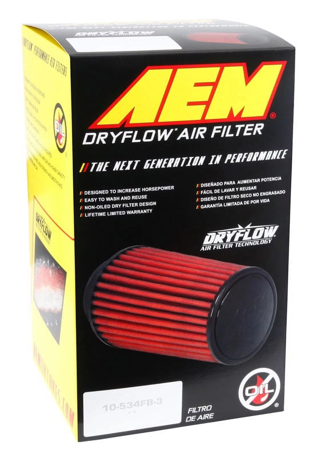 Universal DryFlow Clamp-On Air Filter W172257