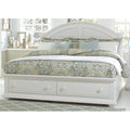 King Storage Bed in Oyster White J731