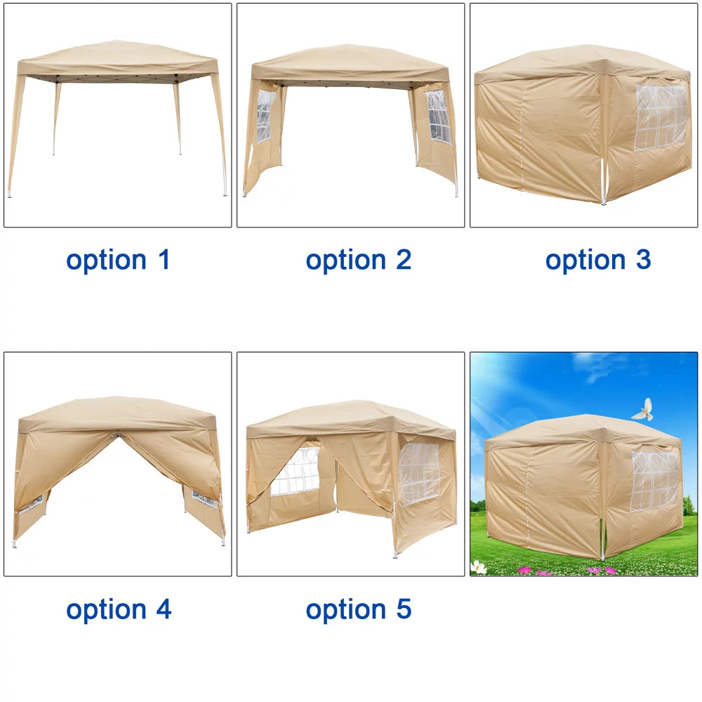10' x 10' Pop-up Waterproof Canopy Tent with Carry Bag L14846