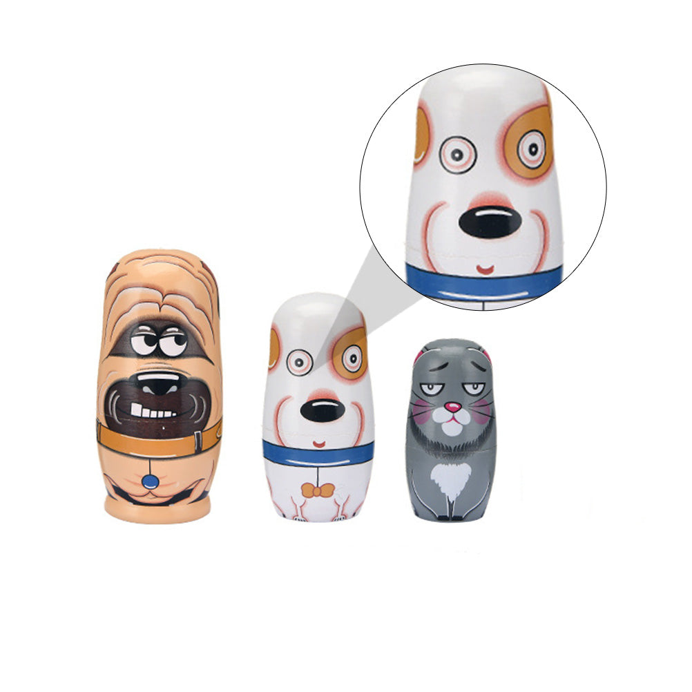 Cartoon Pet Dog Matryoshka Doll Toy Nesting Doll Toy A667