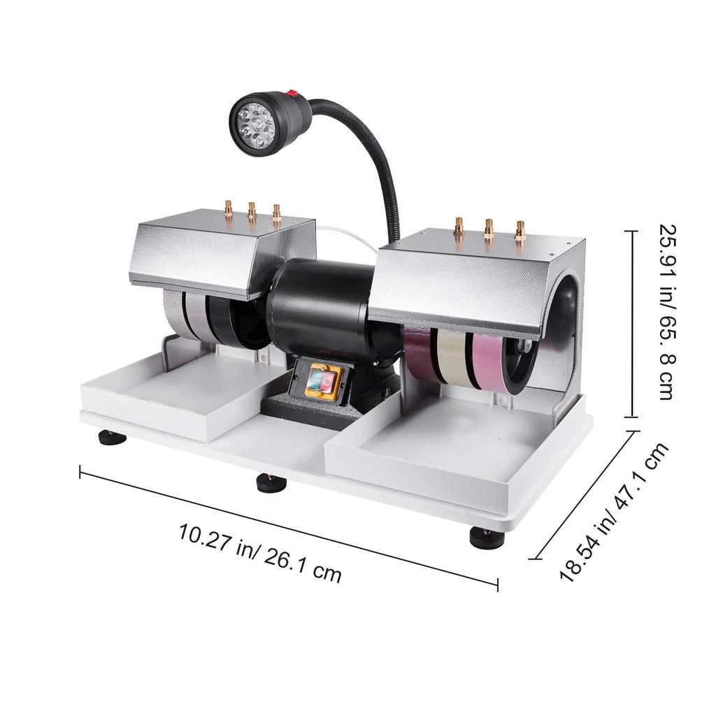 6" 2HP 1800 RPM Gem Faceting Machine with Lamp & Water Pump Q850