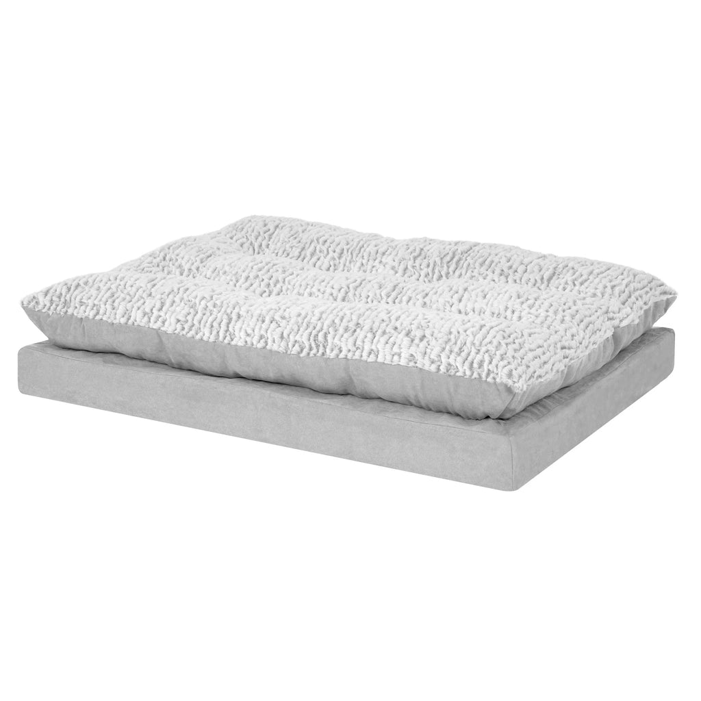 Orthopedic Pillow Top Mattress Pet Bed, Gray, Large C3011