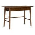 Mid-Century Wood/Metal Office Desk in Walnut Brown J641