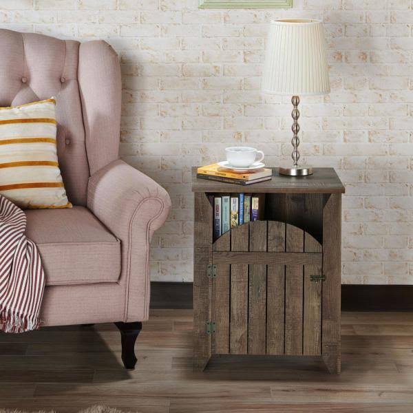 Reclaimed Oak End Table Q628