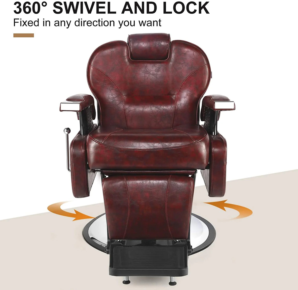 Hydraulic Red Recliner Barber Chair P433