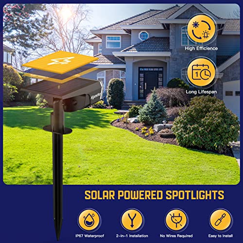 Solar Color Changing Waterproof Outdoor Spot Lights, 2 Pack X636992