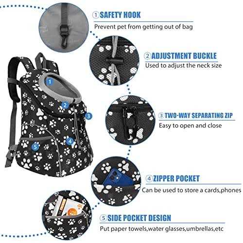 Dog Backpack Carrier Pet Carrier for Small Medium Dogs Travel Bag Breathable Adjustable with Safety Reflective Strips O29201