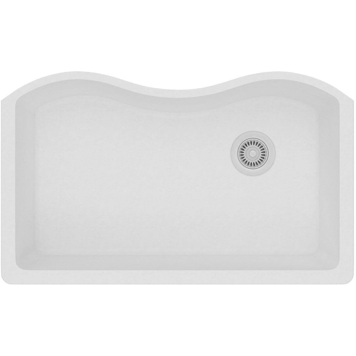 Quartz Classic Single Bowl Undermount Sink, Dusk Gray P682