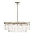 9-Light Chandelier with Hammered Water Glass X970