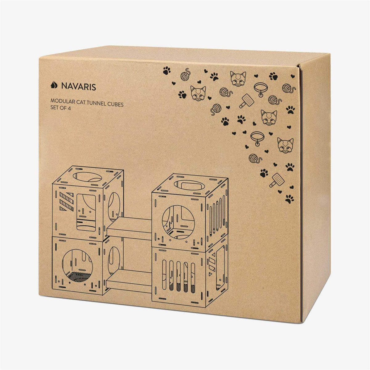 Modular Corrugated Cardboard Cat House H9336