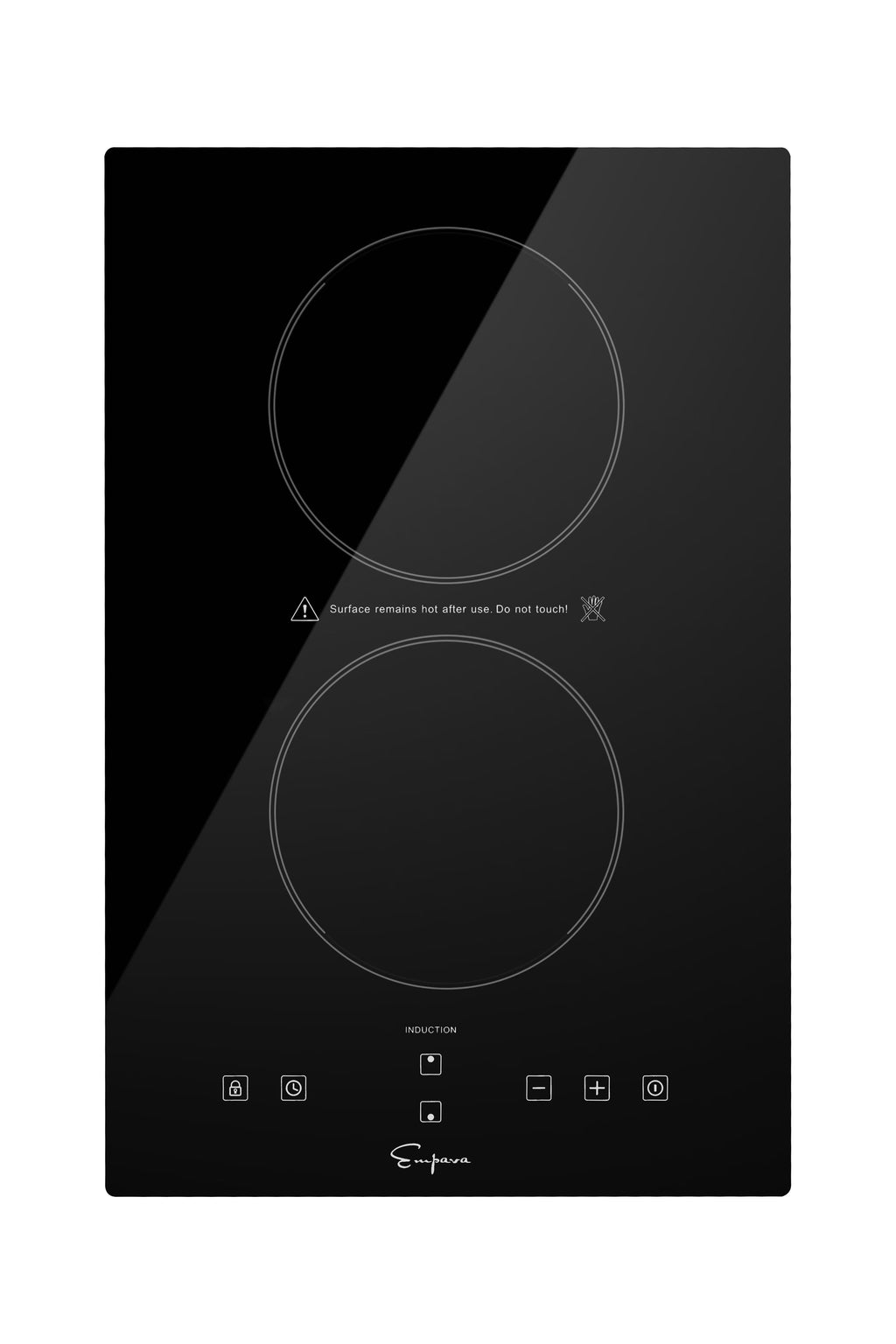 2 Burners Induction Cooktop Black Vitro Ceramic Glass P2967