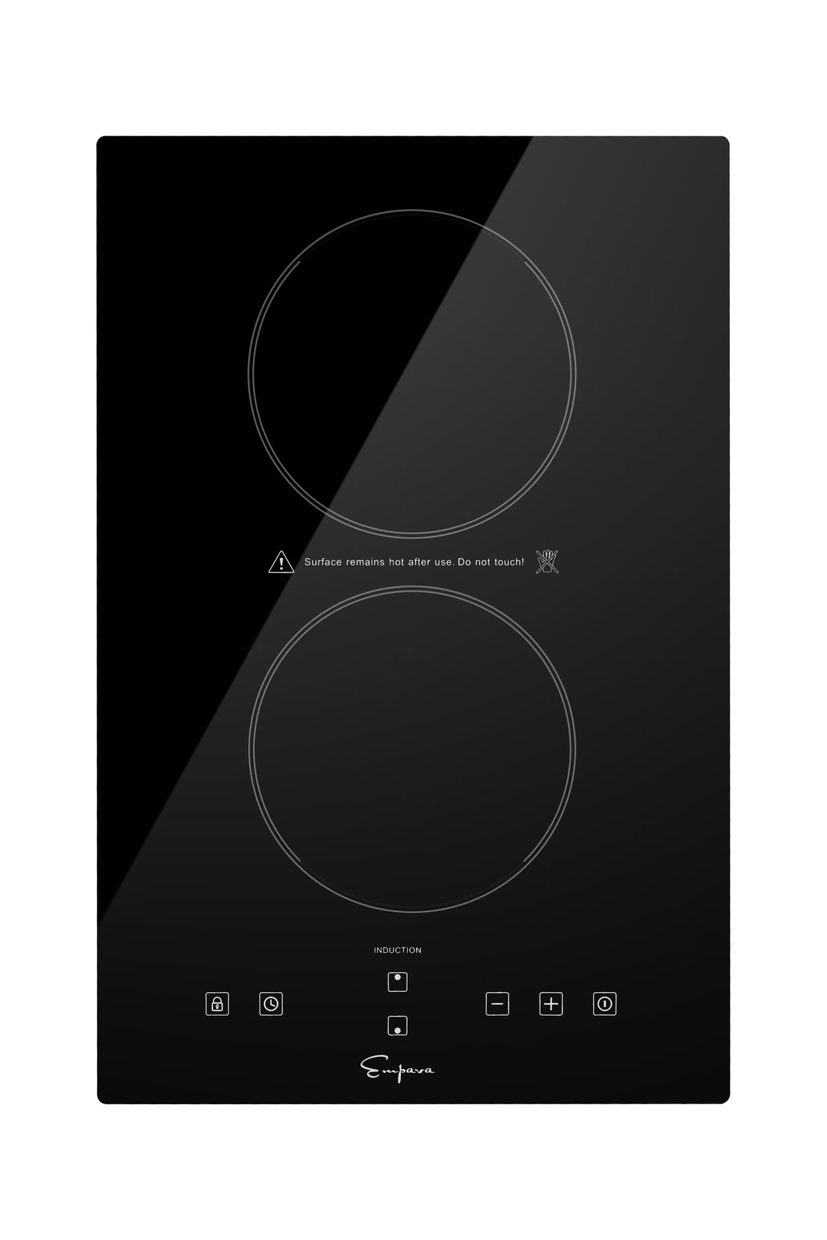 2 Burners Induction Cooktop Black Vitro Ceramic Glass P2967