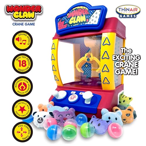 Claw Machine Crane Game with 9 Stuffed Animal Prizes and 9 Balls N76199