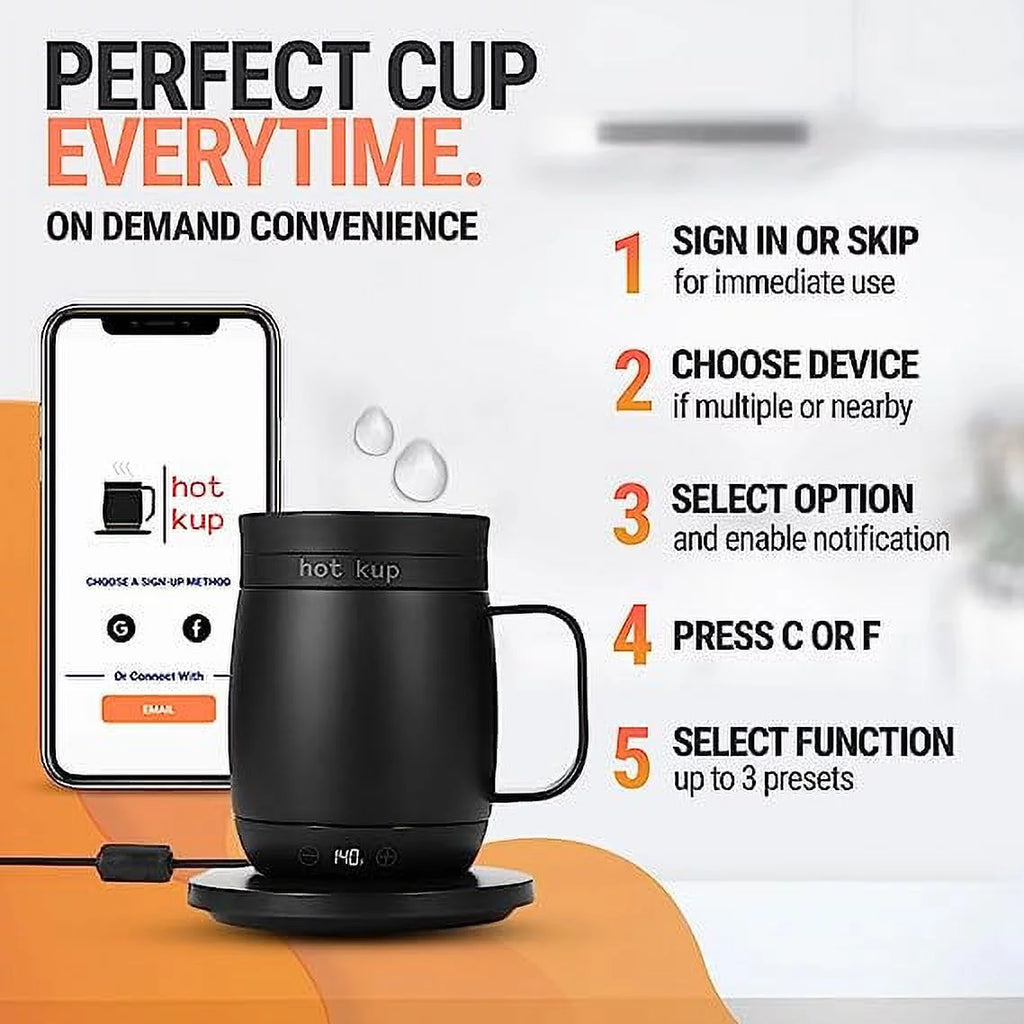 Black Single Serve Temperature Controlled Mug with AC Base P139