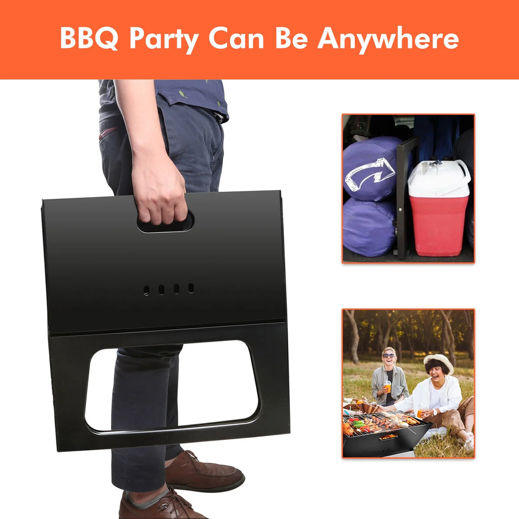 Foldable Charcoal Stainless Steel BBQ Grill Y5743
