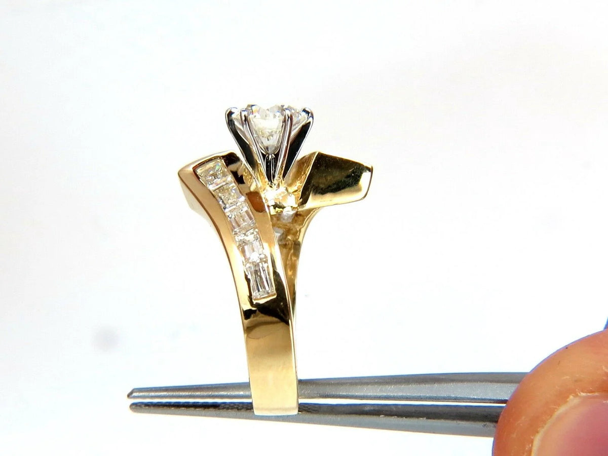 14KT Diamond Crossover Ring E799347