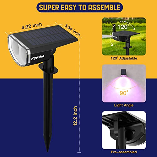 Solar Color Changing Waterproof Outdoor Spot Lights, 2 Pack X636992