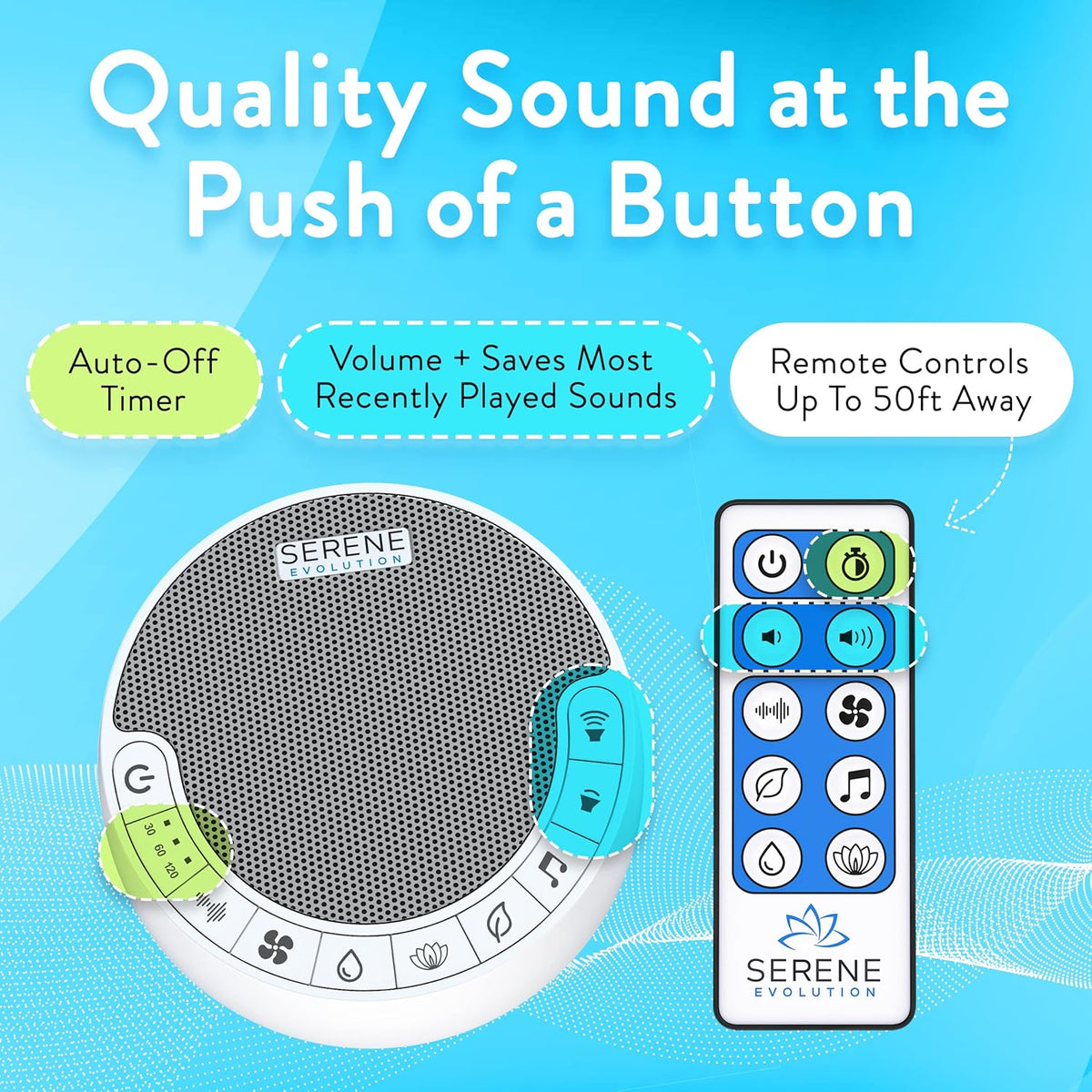 White Noise Machine with 60 Sounds W273
