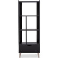 Dark Brown Wood Leaning Bookcase D844