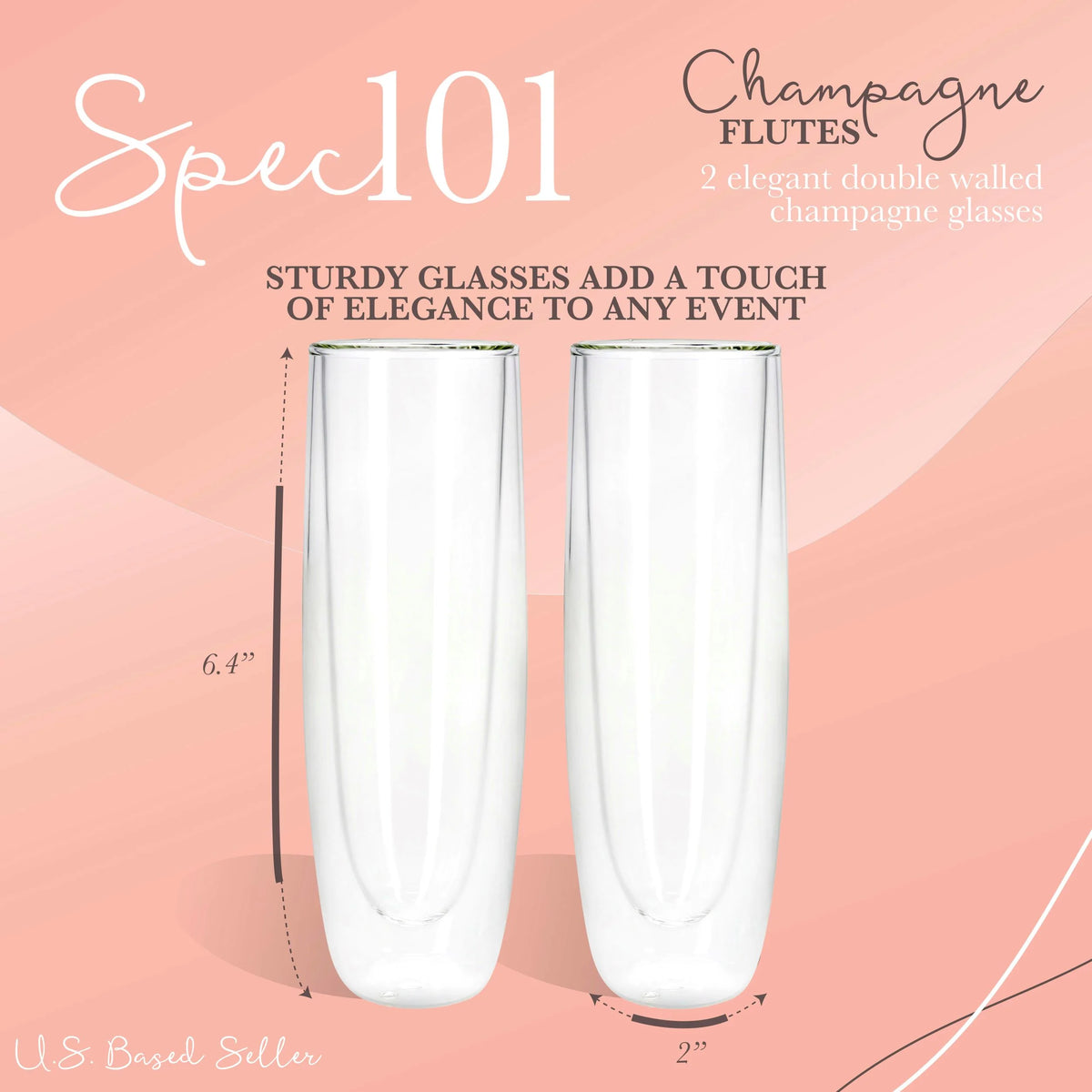 Glass Champagne Flutes X1299