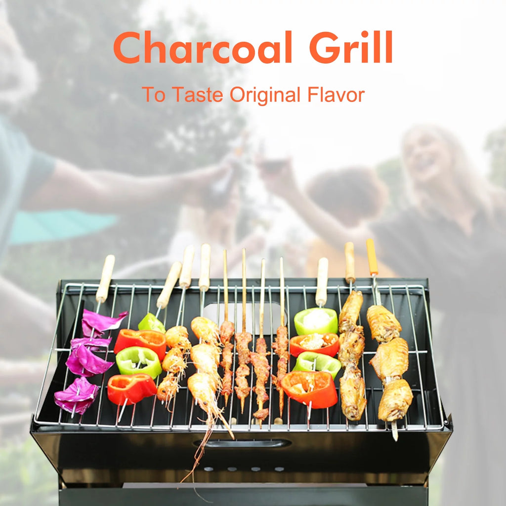 Foldable Charcoal Stainless Steel BBQ Grill Y5743
