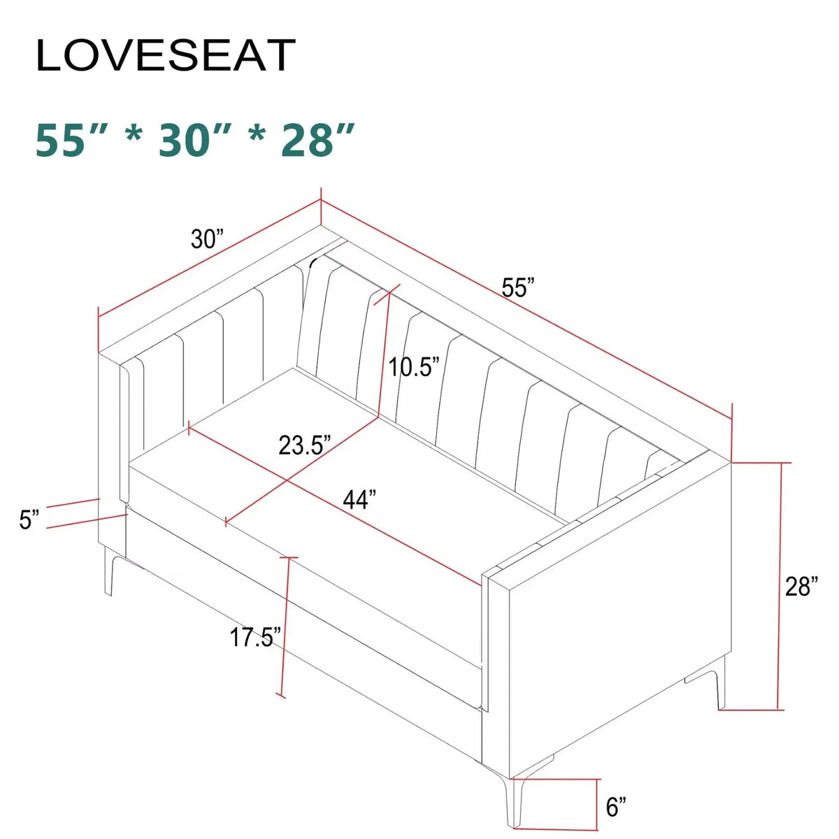 Beige Velvet Upholstered Loveseat Q825941