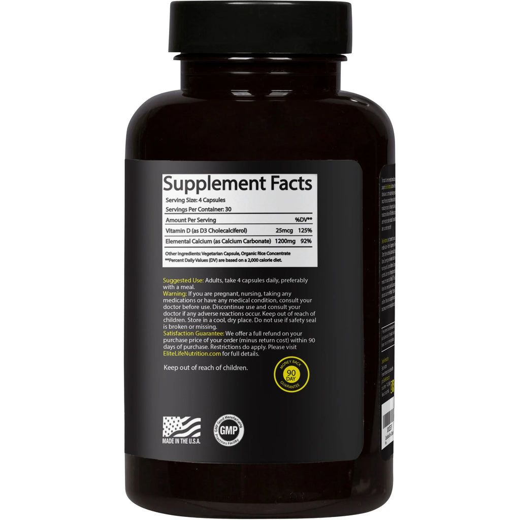 1200mg Calcium Carbonate with Vitamin D 180 Capsules B916900