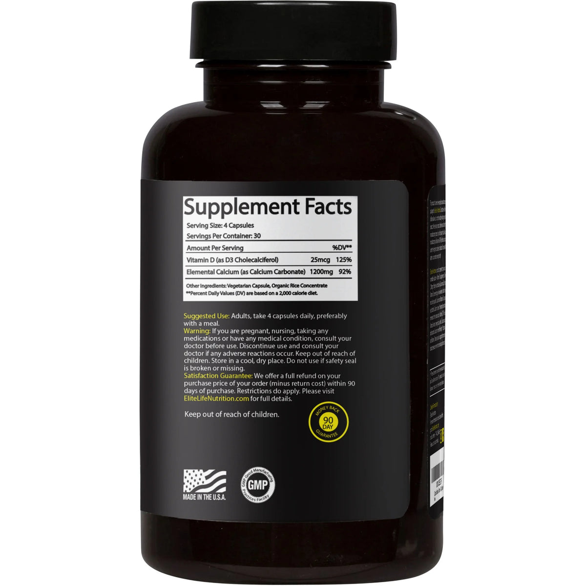 1200mg Calcium Carbonate with Vitamin D 180 Capsules B916900