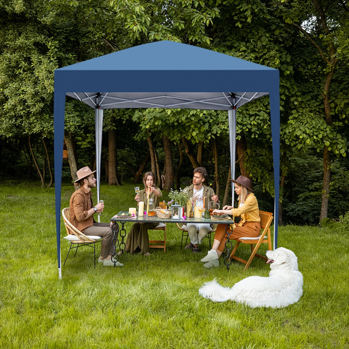 10' x 10' Pop-up Waterproof Canopy Tent with Carry Bag L14846
