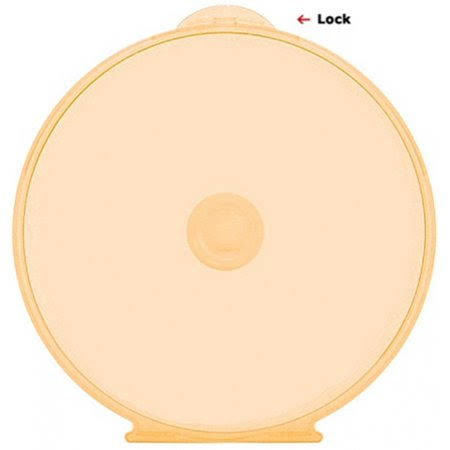 200 Orange Round Clamshell CD/DVD Case with Lock T16048