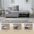 Light Gray Convertible Single Sofa Bed B840