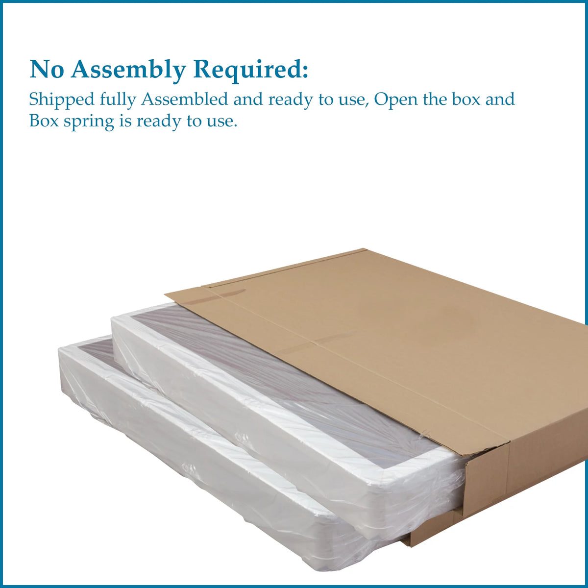 4” Split Fully Assembled Box Spring for Mattress, Full S18086