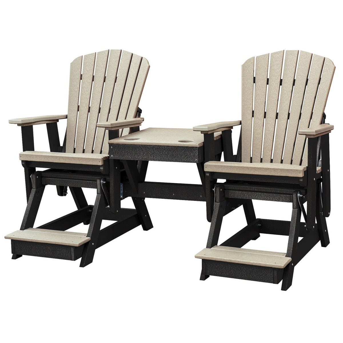 Double Balcony Height Glider with Center Table G9933