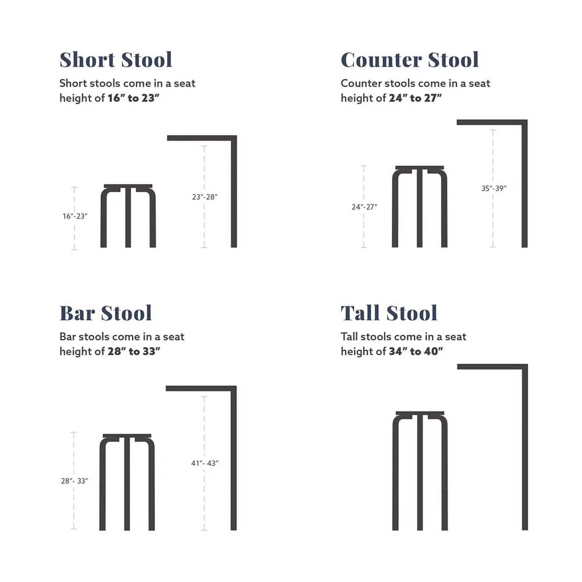 Black Wood Backless Counter Stool P463797