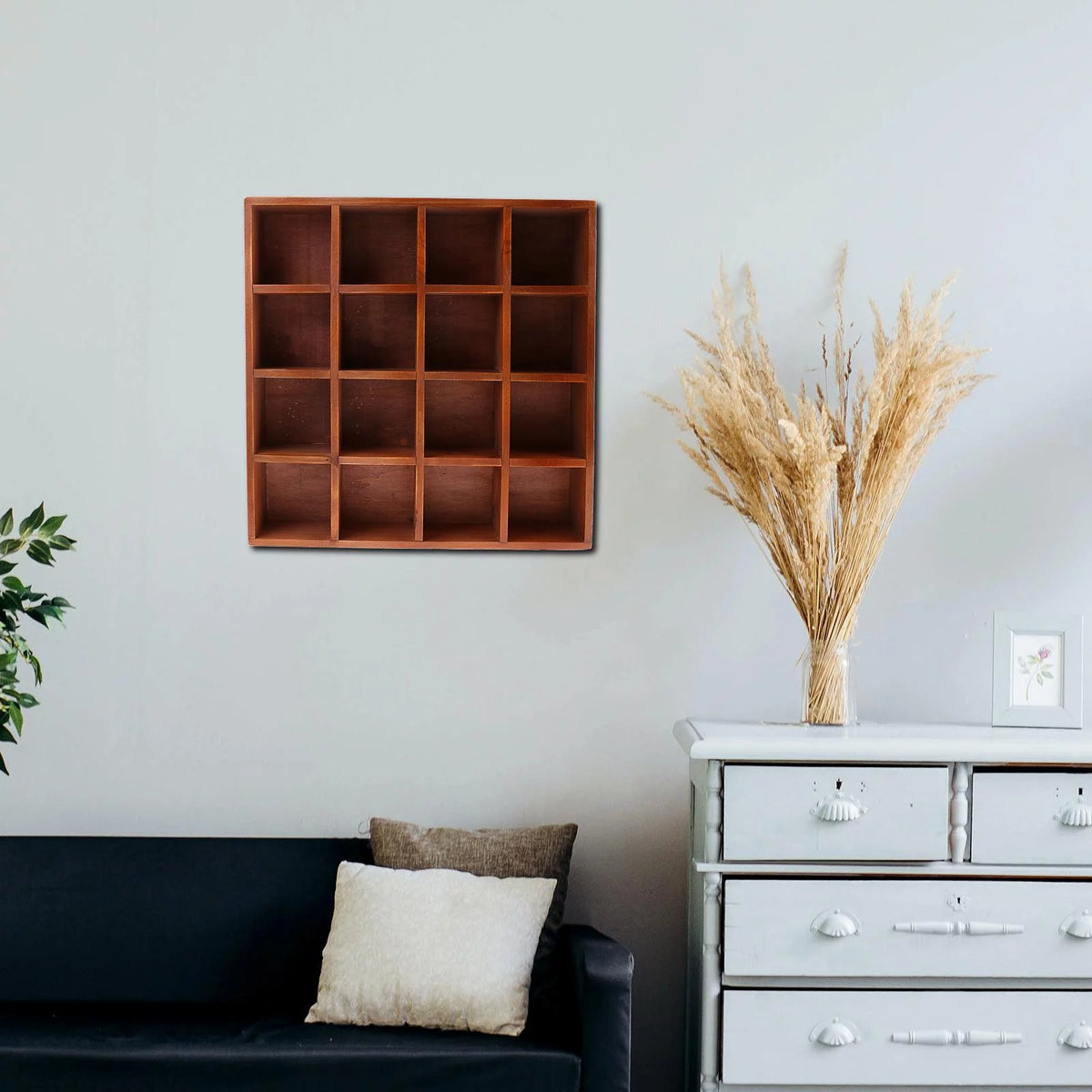 Wooden Wall Mount Storage Cabinet Shelf Z2974