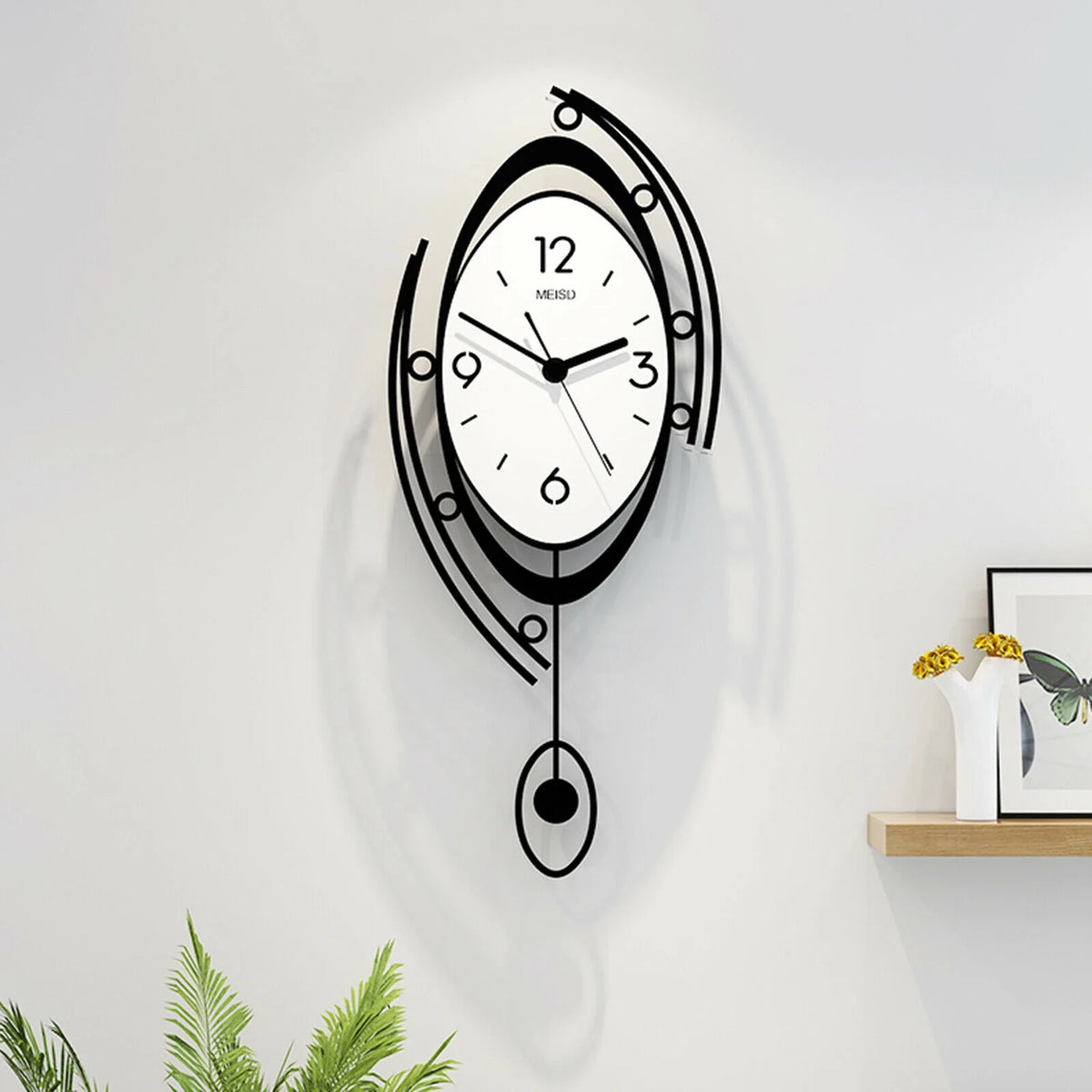 Large 3D Metal Wall Clock U2944