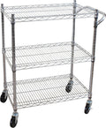 Chrome 3-Tier Heavy Duty Utility Cart A348