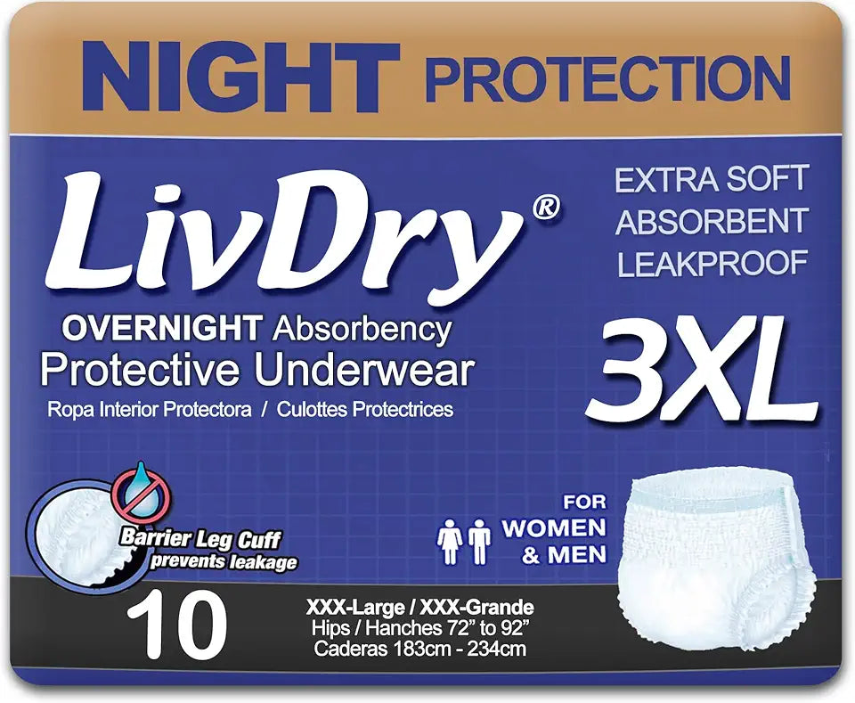 Adult Incontinence Underwear XXX-Large 10 Count K112