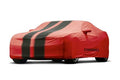 Outdoor Car Cover in Red with Black Stripes J20874