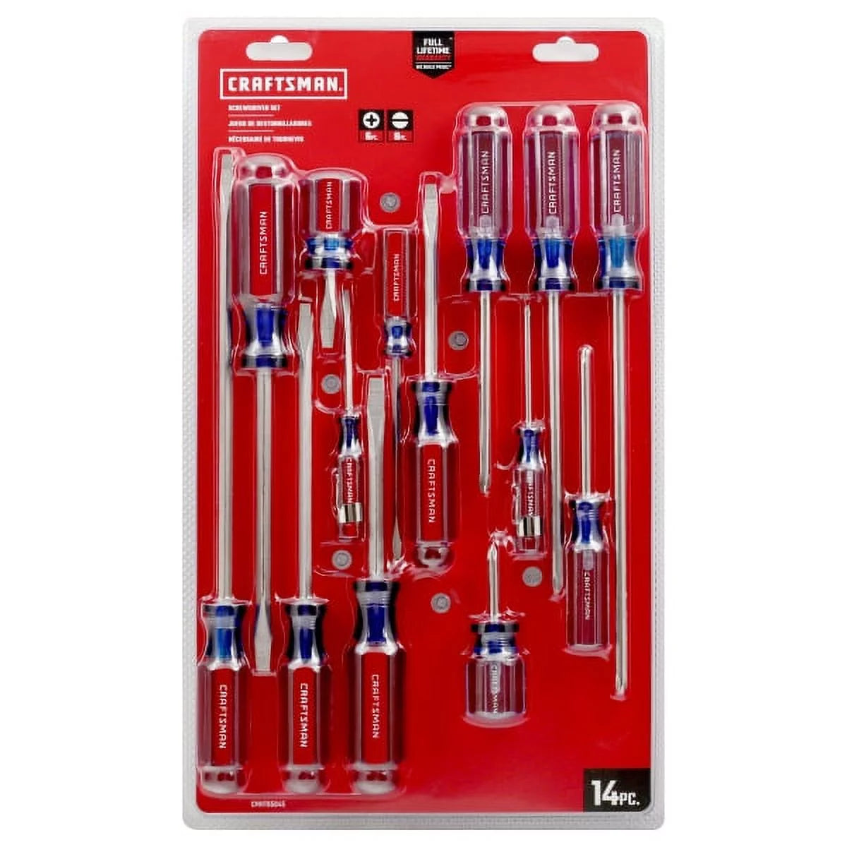 Screwdriver Set, Slotted & Phillips, 14-Piece S9556