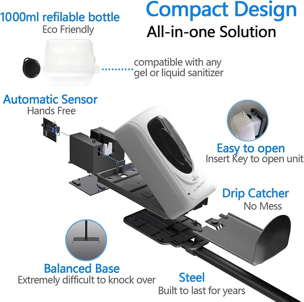 Touchless Hand Sanitizer Dispenser with Stand and 3 Nozzles M198578