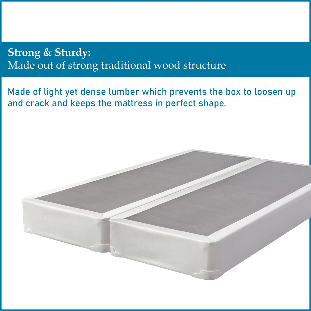 4” Split Fully Assembled Box Spring for Mattress, Full S18086