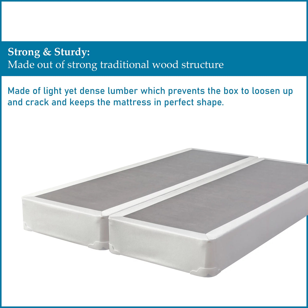 4” Split Fully Assembled Box Spring for Mattress, Full S18086
