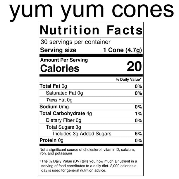Marshmallow Yum Yum Cones, 2-Pack 30 Count Tubs D328