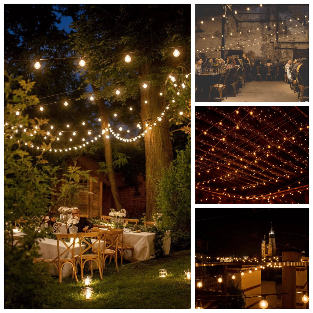 25 Foot White LED String Lights with 2 Inch Globe Bulbs C846