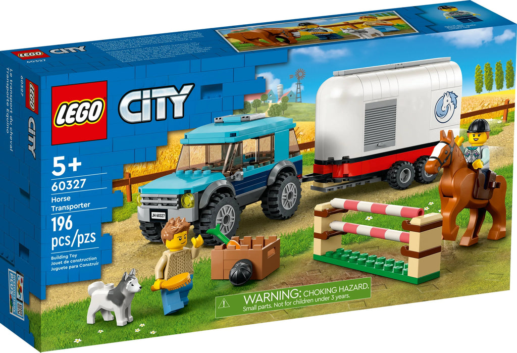 Horse Transporter Set with SUV Toy Car and Trailer Q79448